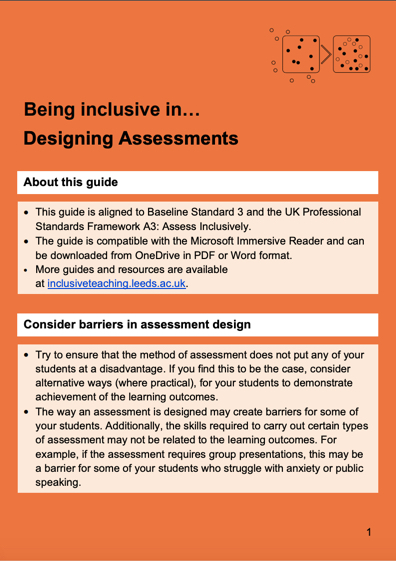 Designing Assessments - Inclusive Teaching