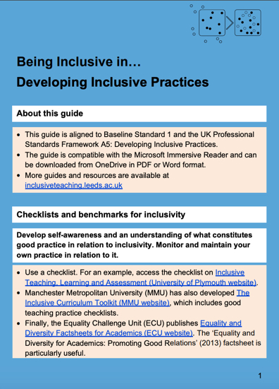 Develop Inclusive Practices (A5) - Inclusive Teaching